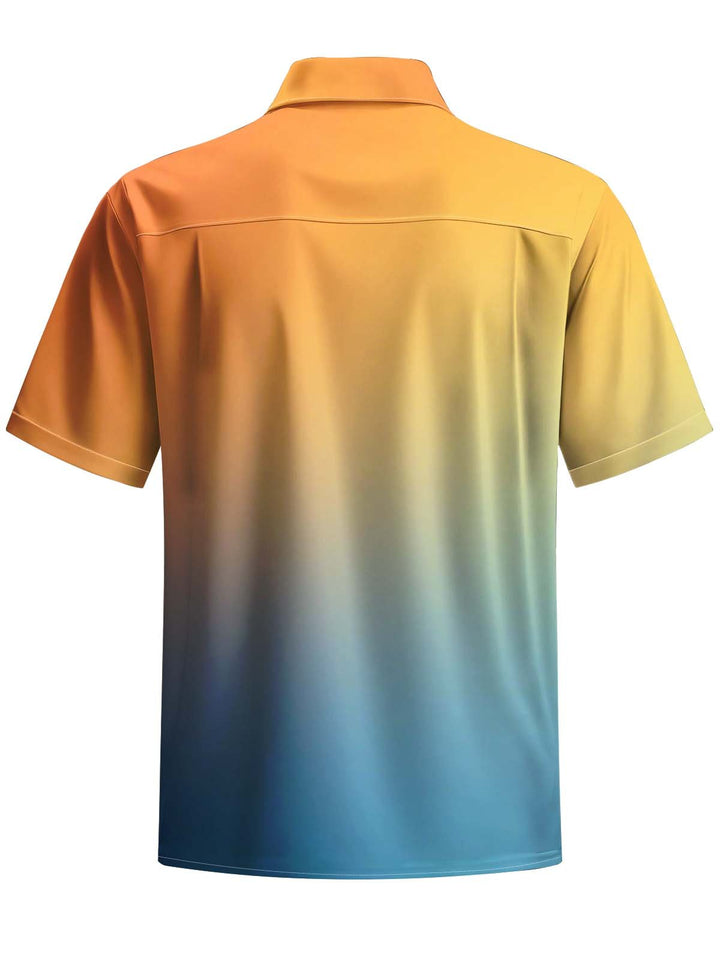 Alohadaddy® Casual Gradient Print Art Pocket Stretch Men&
