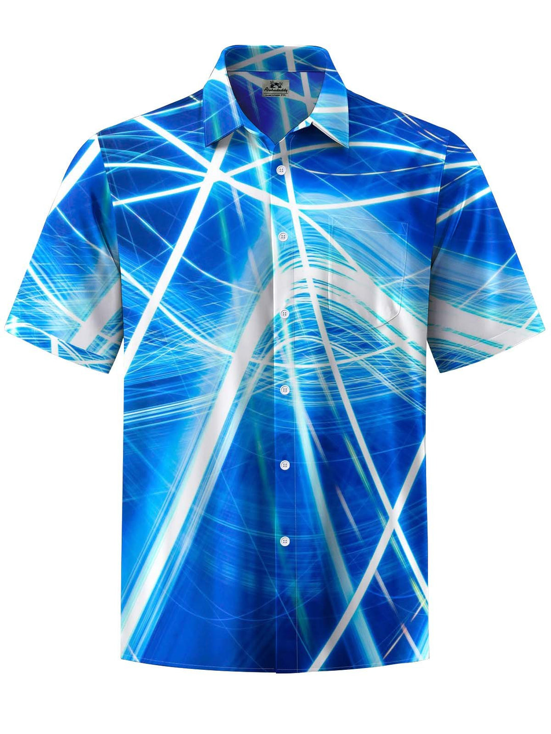 Alohadaddy® Casual Stripe Abstract Art Print Pocket Stretch Men&