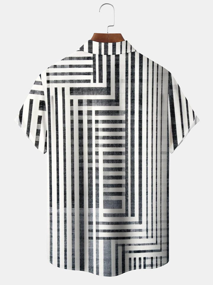 Alohadaddy® Vintage Stripe Print Pocket Stretch Men&
