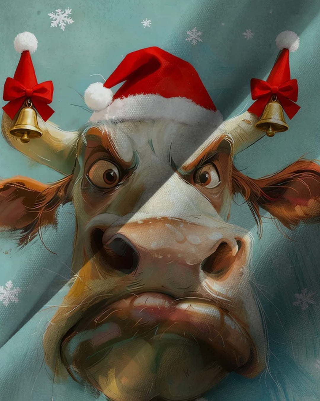 Alohadaddy® Christmas Fun Cow Print Pocket Button Men&