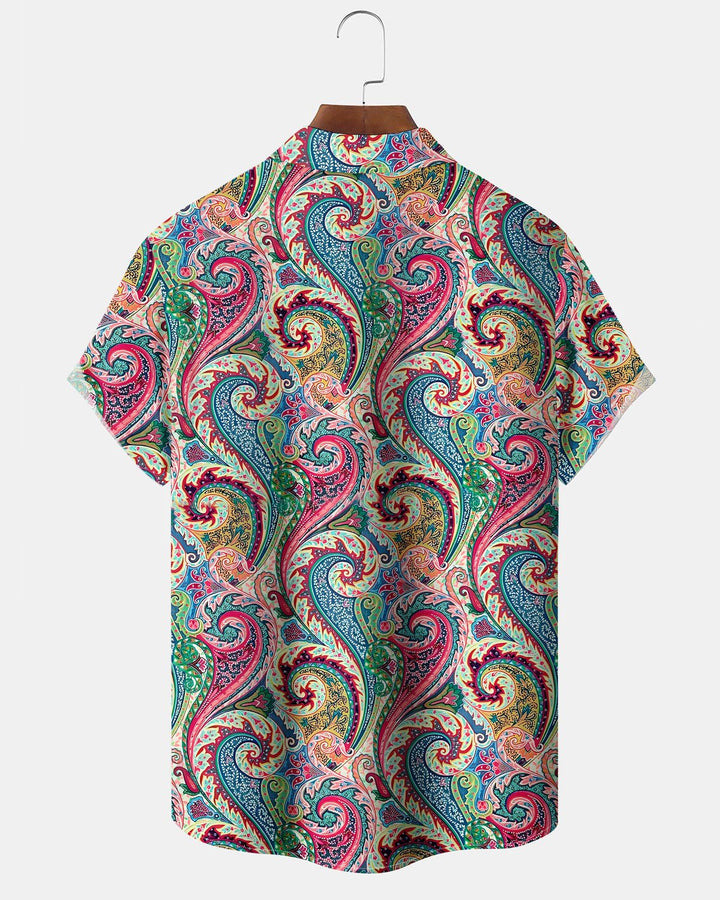 Alohadaddy® Casual Patterned Art Print Cardigan Men&