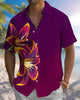 Alohadaddy® Vintage Lily Print Art Button Pocket Cardigan Men's Short Sleeve Shirt Big & Tall