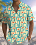 Alohadaddy® Casual Abstract Print Art Button Pocket Cardigan Men's Short Sleeve Shirt