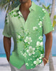 Alohadaddy® Casual Floral Print Art Button Pocket Cardigan Men's Short Sleeve Shirt