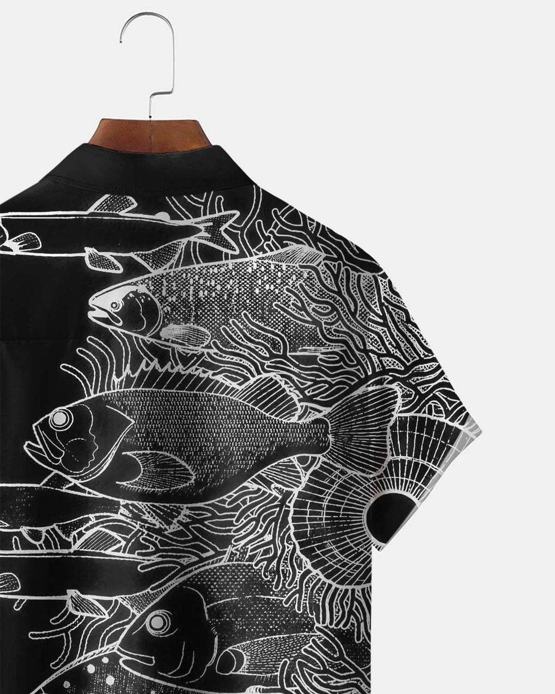 Alohadaddy® Men’s Short-Sleeve Button-Down Shirt  Marine Life Print, with Pocket