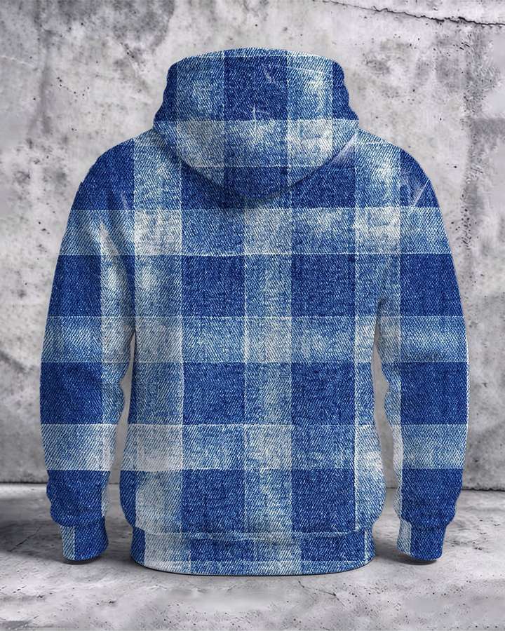 Alohadaddy® Men’s Checkered Print Pullover Hoodie