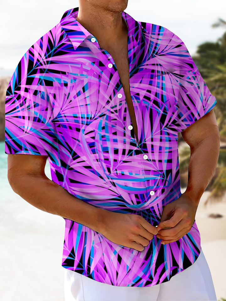 Alohadaddy® Hawaiian Leaves Art Print Moisture Wicking Men&