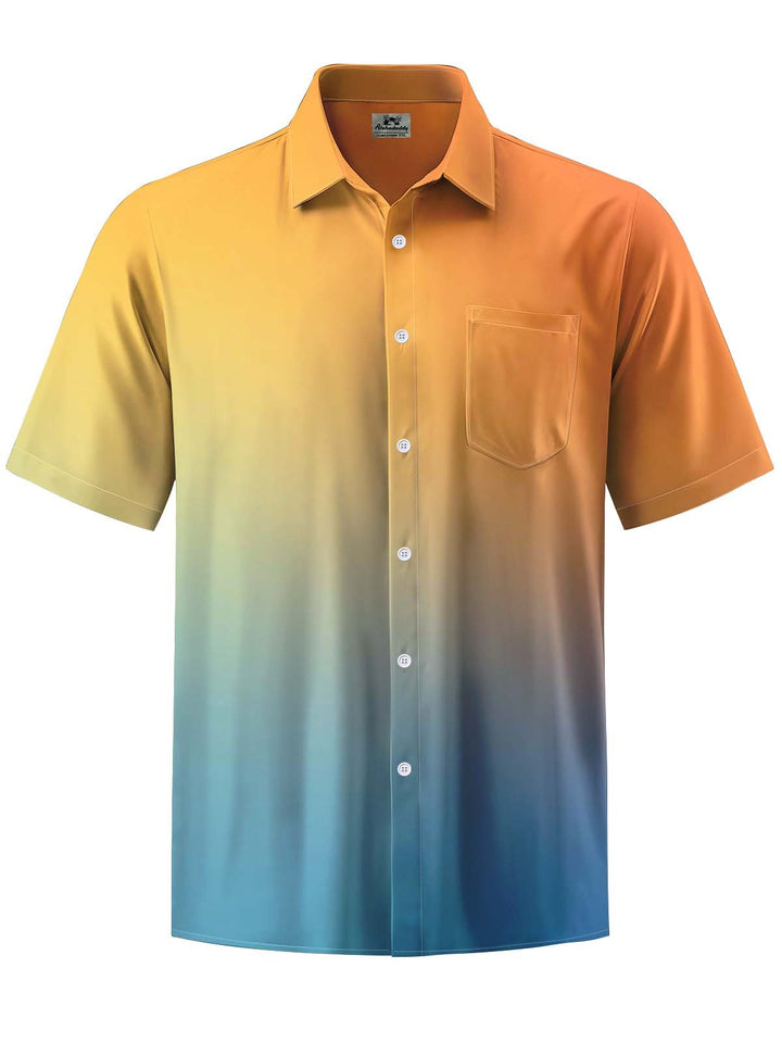 Alohadaddy® Casual Gradient Print Art Pocket Stretch Men&