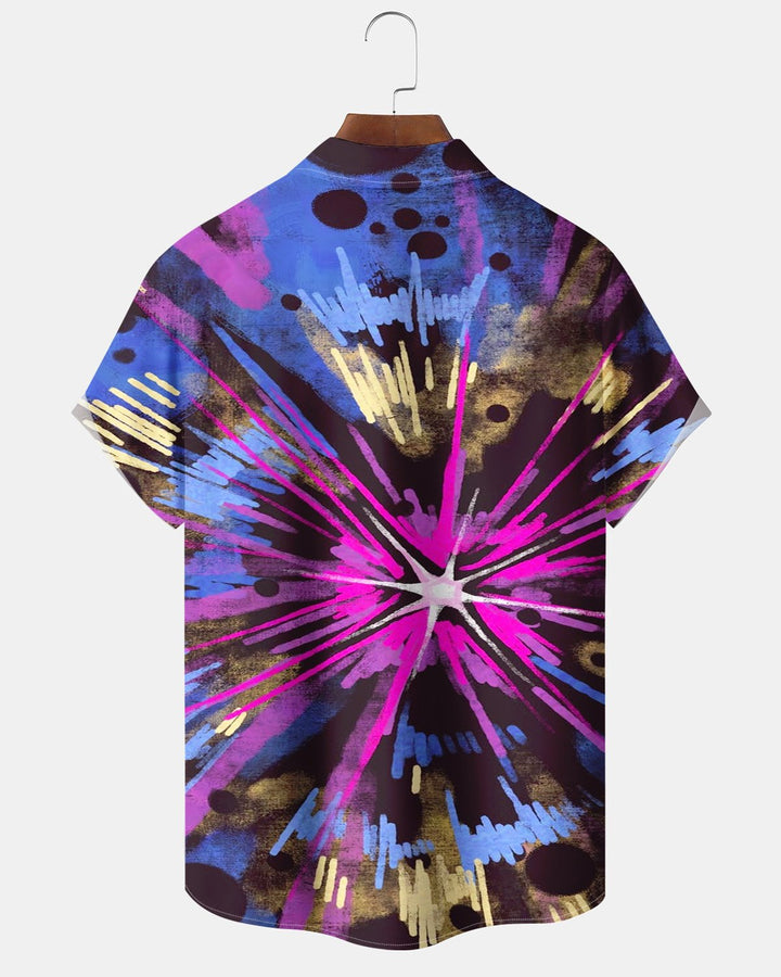 Alohadaddy® Casual Abstract Art Print Men&
