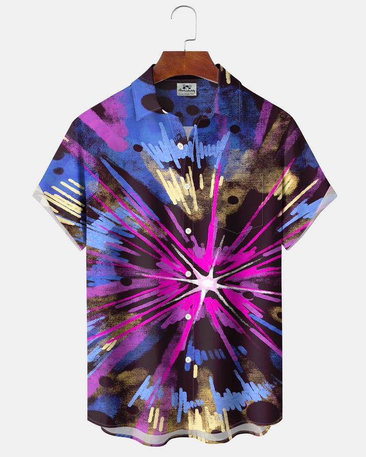 Alohadaddy® Casual Abstract Art Print Men&