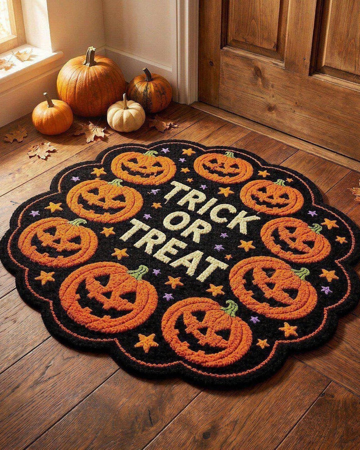 Alohadaddy® Halloween Decorative Floor Mat Dirt-Resistant &amp; Thickened Faux Cashmere Rug