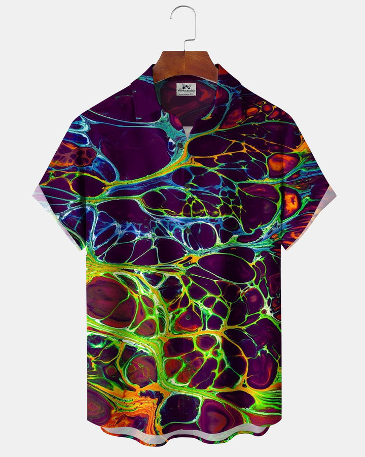 Alohadaddy® Casual Abstract Art Print Men&