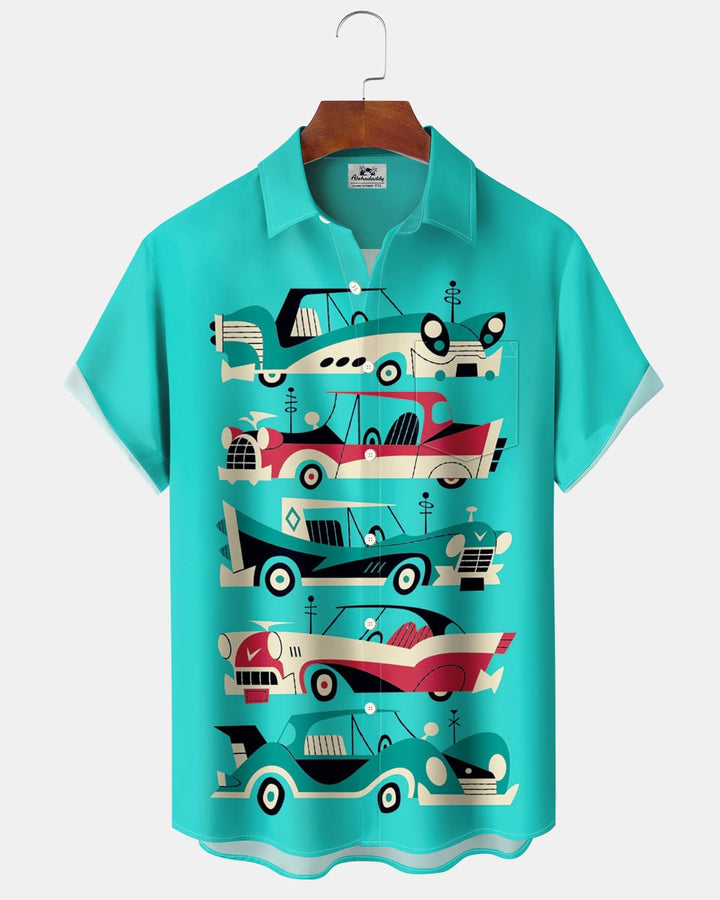 Alohadaddy® Retro Car Print Men&