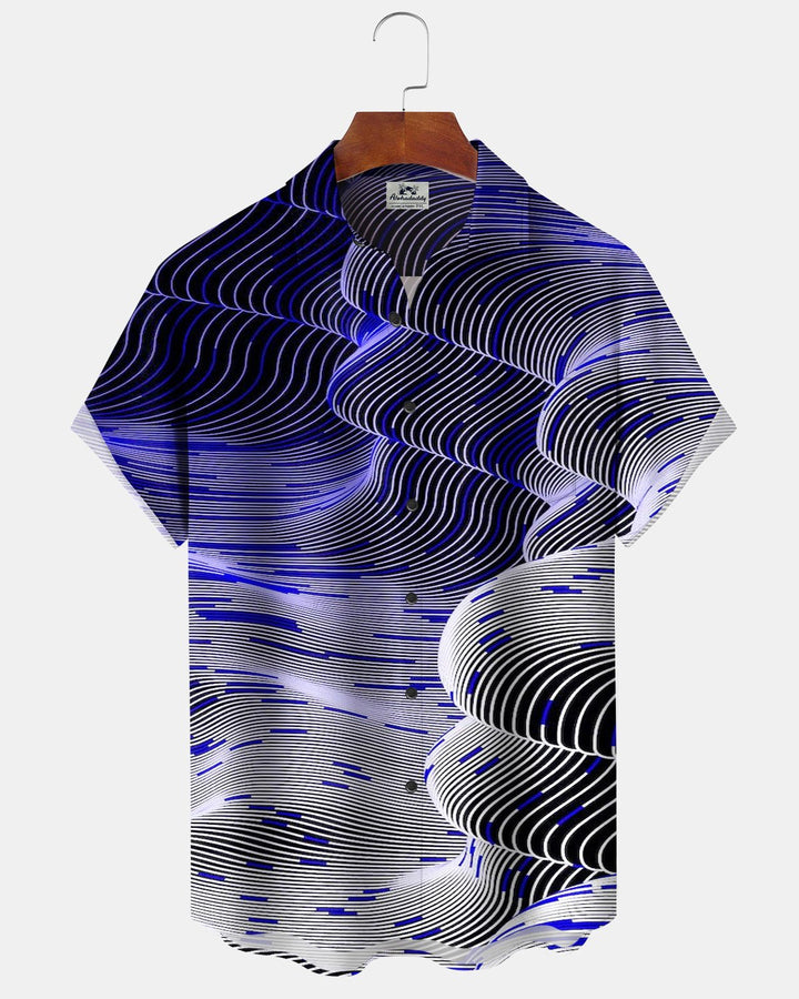 Alohadaddy® Casual Abstract Art Print Men&