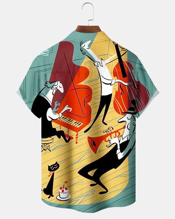 Alohadaddy® Retro Atomic Print Music Men&