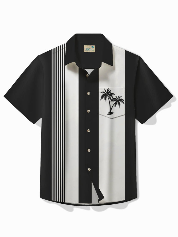 Alohadaddy Vintage Coconut Bowling Print Men&