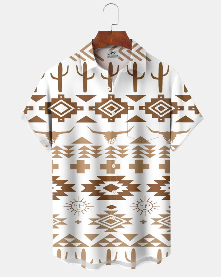 Alohadaddy® Retro Geometric Western Cowboy Men&