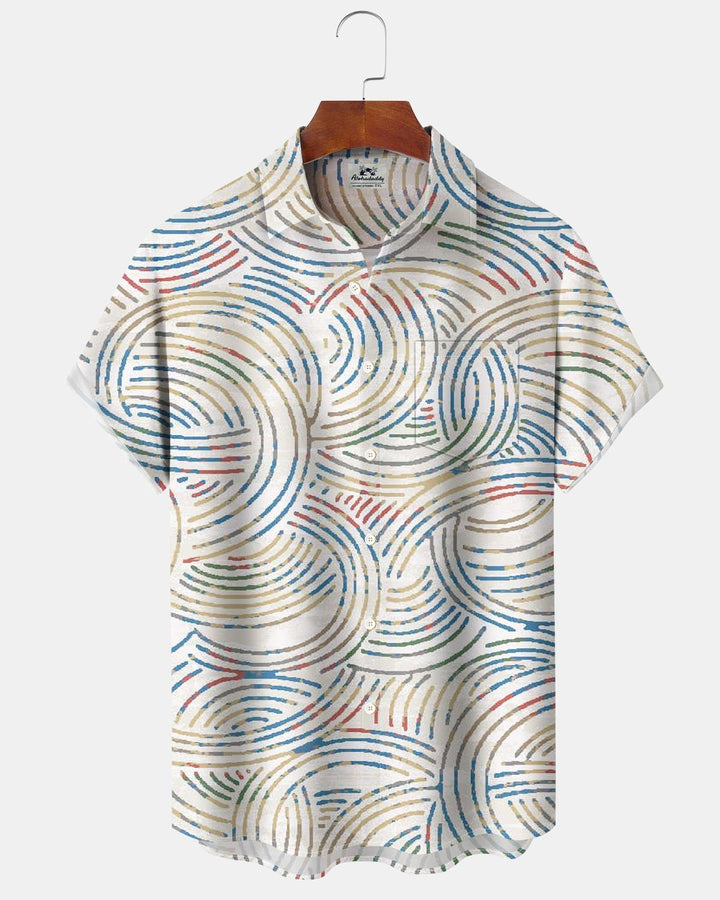 Alohadaddy® Casual Geometric Striped Men&