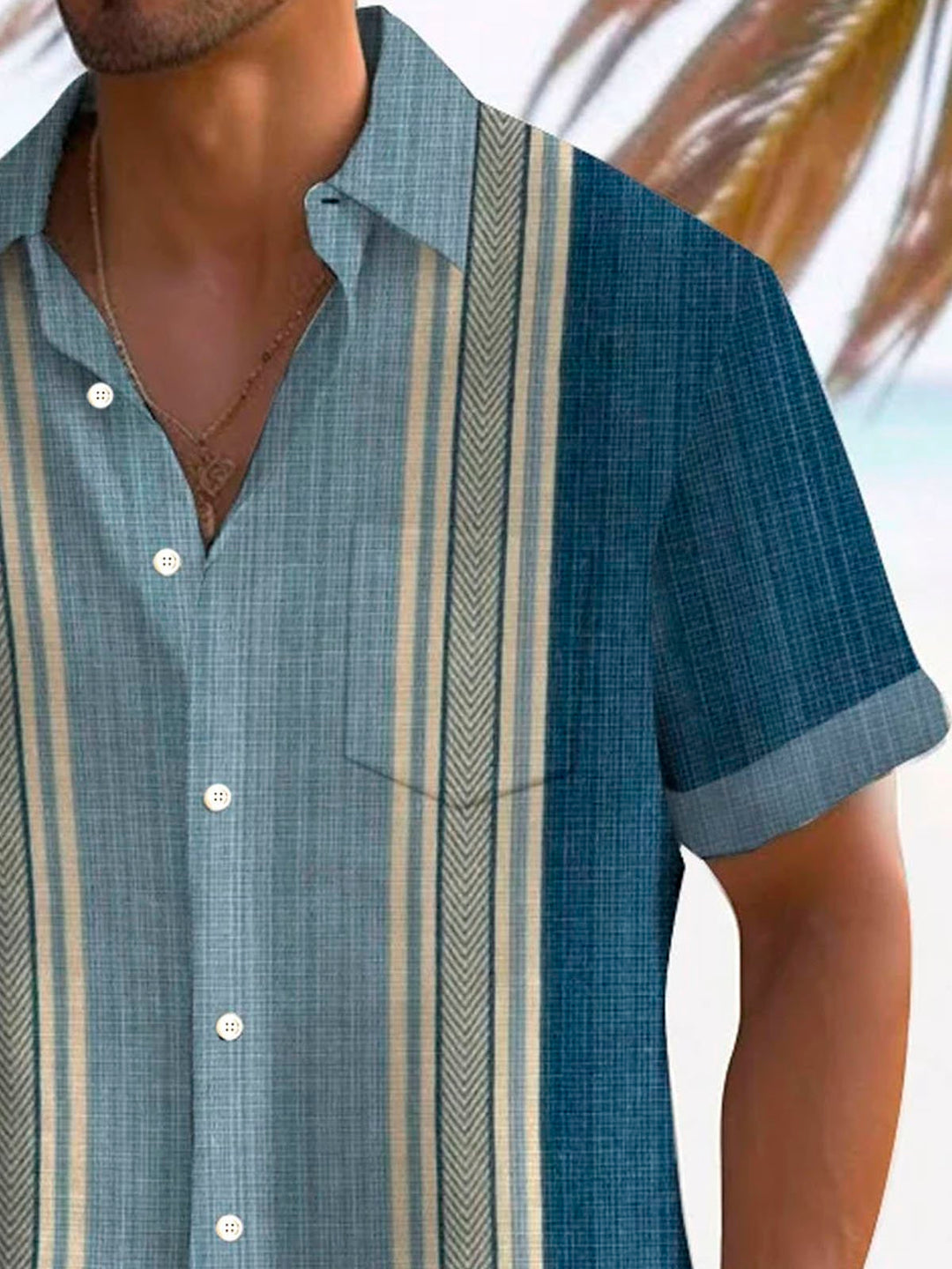 Alohadaddy Retro Geometric Textured Print Men&