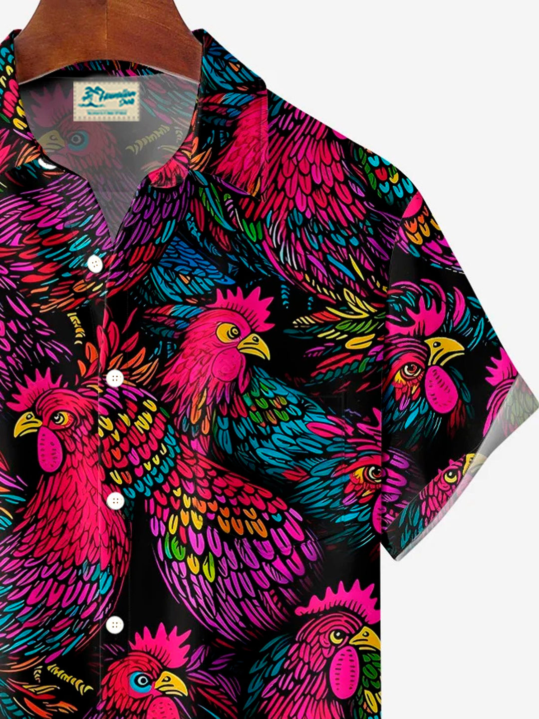Alohadaddy Retro Rooster 3D Digital Print Men&