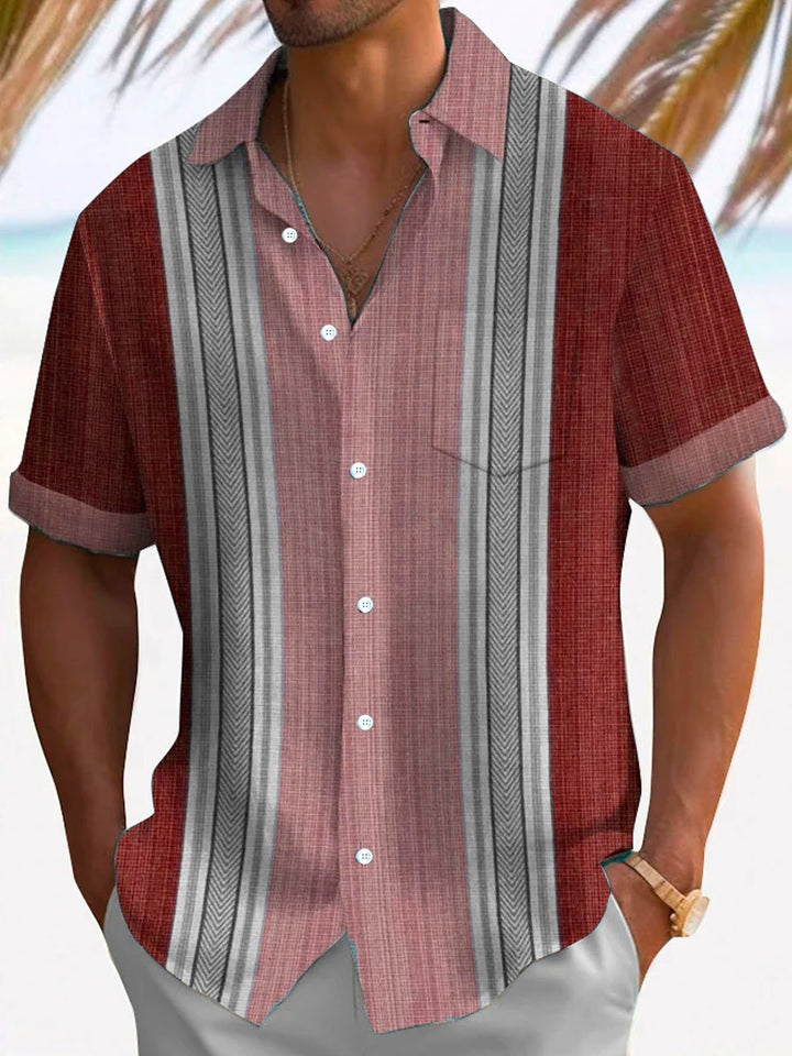 Alohadaddy Retro Geometric Textured Print Men&