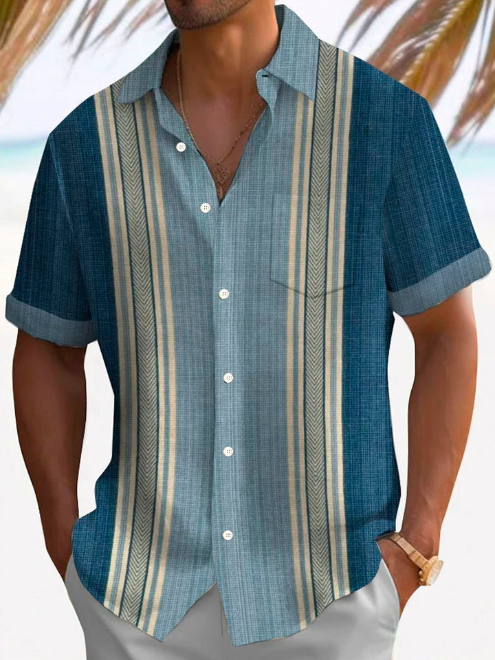 Alohadaddy Retro Geometric Textured Print Men&