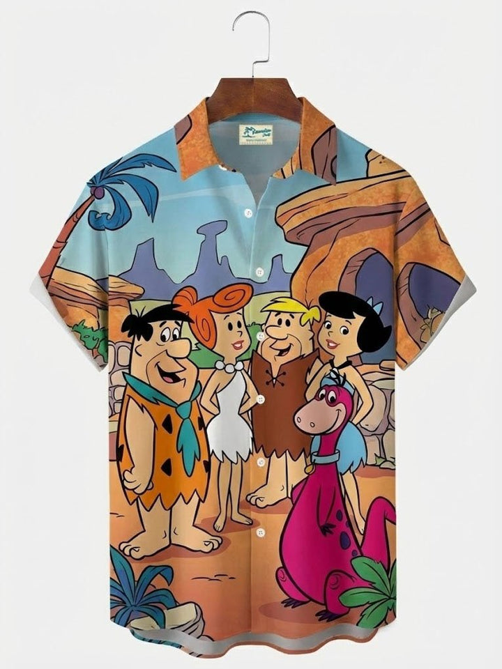 Alohadaddy® Hawaiian Retro  Cartoon Print Men&