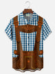 Alohadaddy® Oktoberfest Holiday Two-Piece Print Men's Button Pocket Short Sleeve Shirt Big & Tall