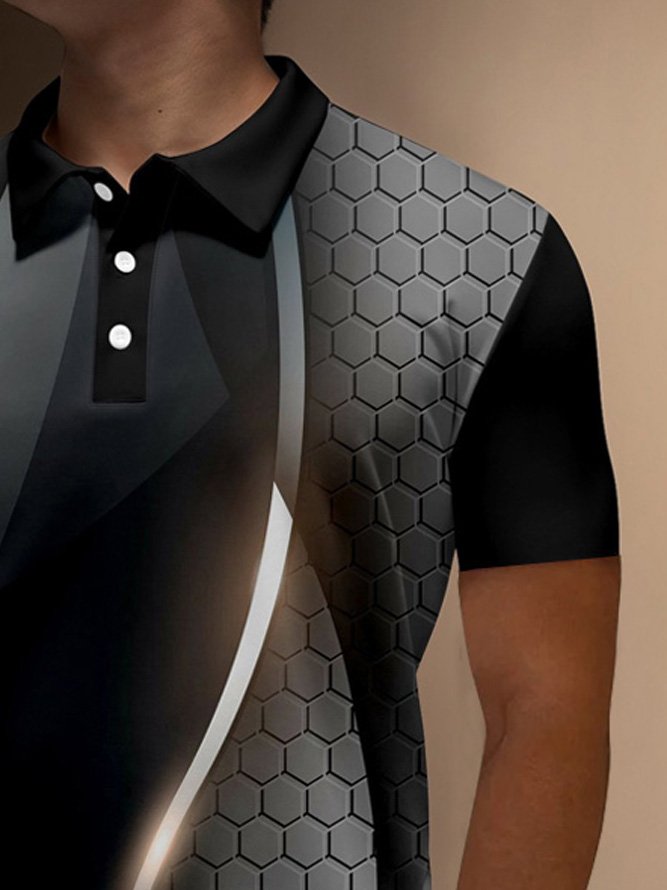 Alohadaddy Retro Gradient Geometric Print Men&