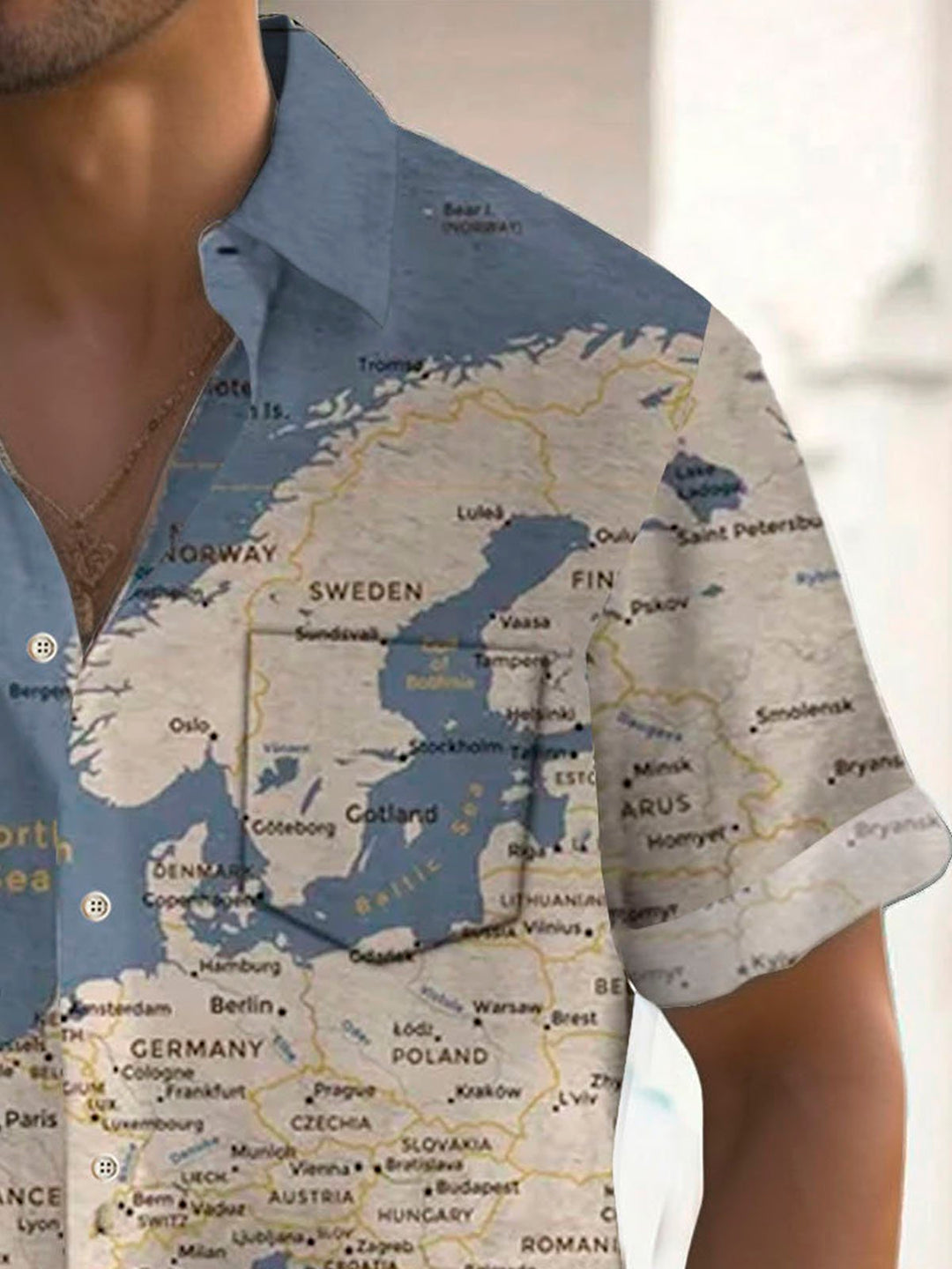 Alohadaddy Vintage Nautical Map Print Men&