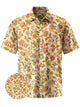 Alohadaddy® Vintage Floral Print Chest Pocket Men's Short Sleeve Shirt Big & Tall