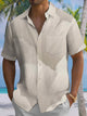 Alohadaddy® Casual Gradient Art Print Chest Pocket Men's Short Sleeve Shirt Big & Tall