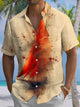 Alohadaddy® Casual Sailboat Printed Chest Pocket Stretch Men's Short Sleeve Shirt Big & Tall