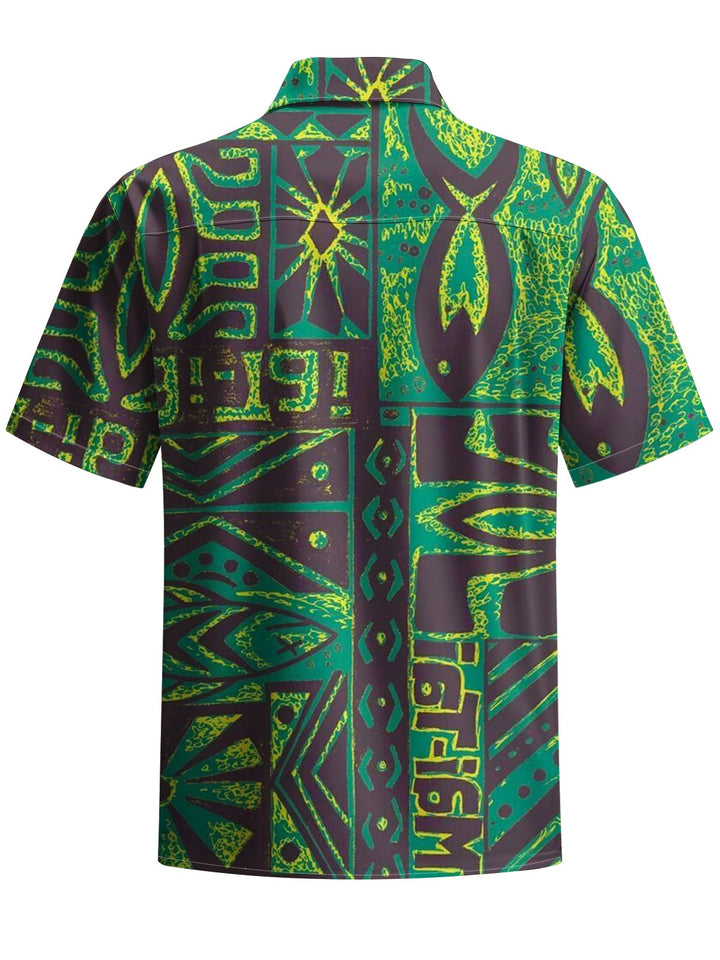 Alohadaddy® Vintage Tiki Marble Art Print Pocket Stretch Men&