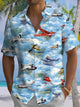 Alohadaddy® Casual Fighter Art Pocket Button Stretch Men's Short Sleeve Shirt Big & Tall