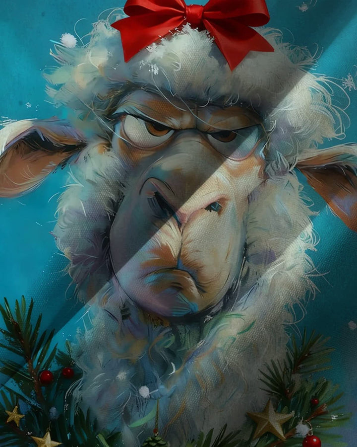 Alohadaddy® Christmas Fun Sheep Painting Printed Pocket Button Men&