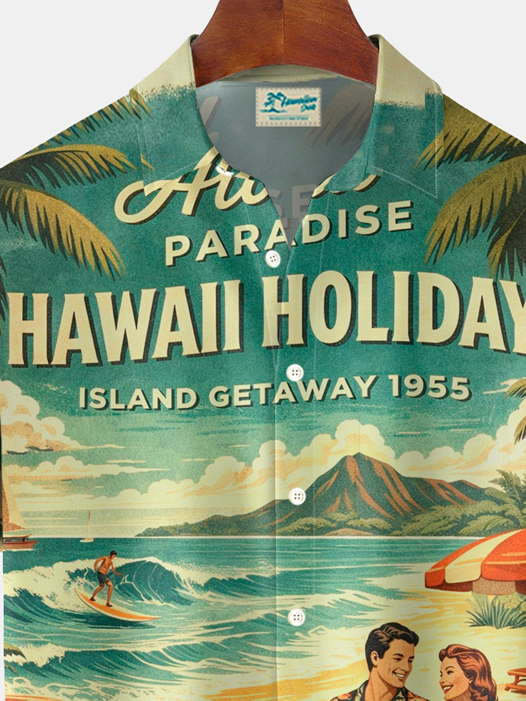 Alohadaddy® Hawaiian Floral Beach Vacation Print Men&