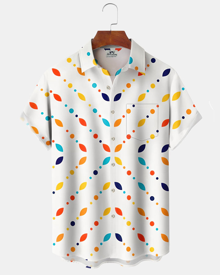 Alohadaddy® Casual Atomic Print Art Button Pocket Cardigan Men&