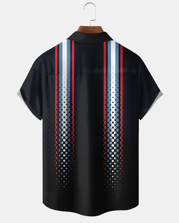 Alohadaddy® Casual Geometric Print Art Button Pocket Cardigan Men&