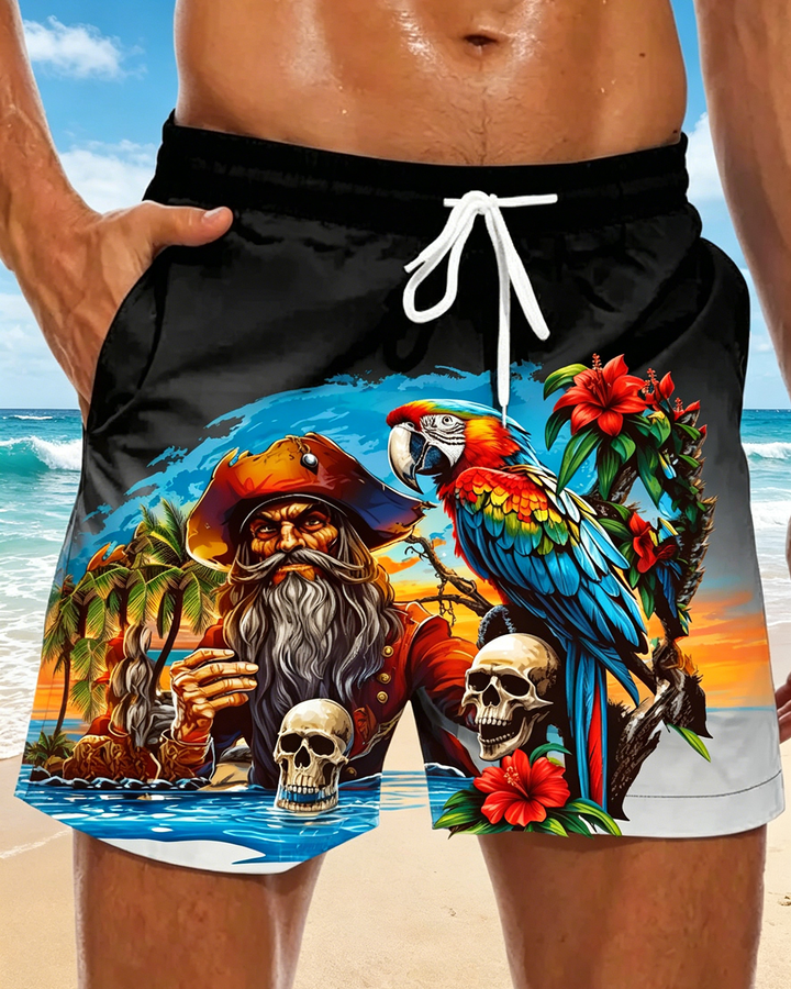 Alohadaddy® Hawaiian Parrot Print Men&