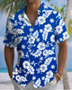 Alohadaddy® Hawaiian Floral Print Art Button Pocket Cardigan Men's Short Sleeve Shirt