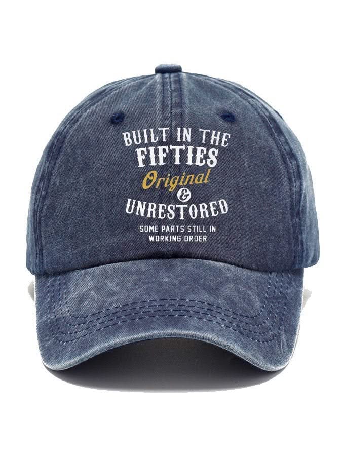 Casquette de baseball rétro imprimée des années 50 pour homme