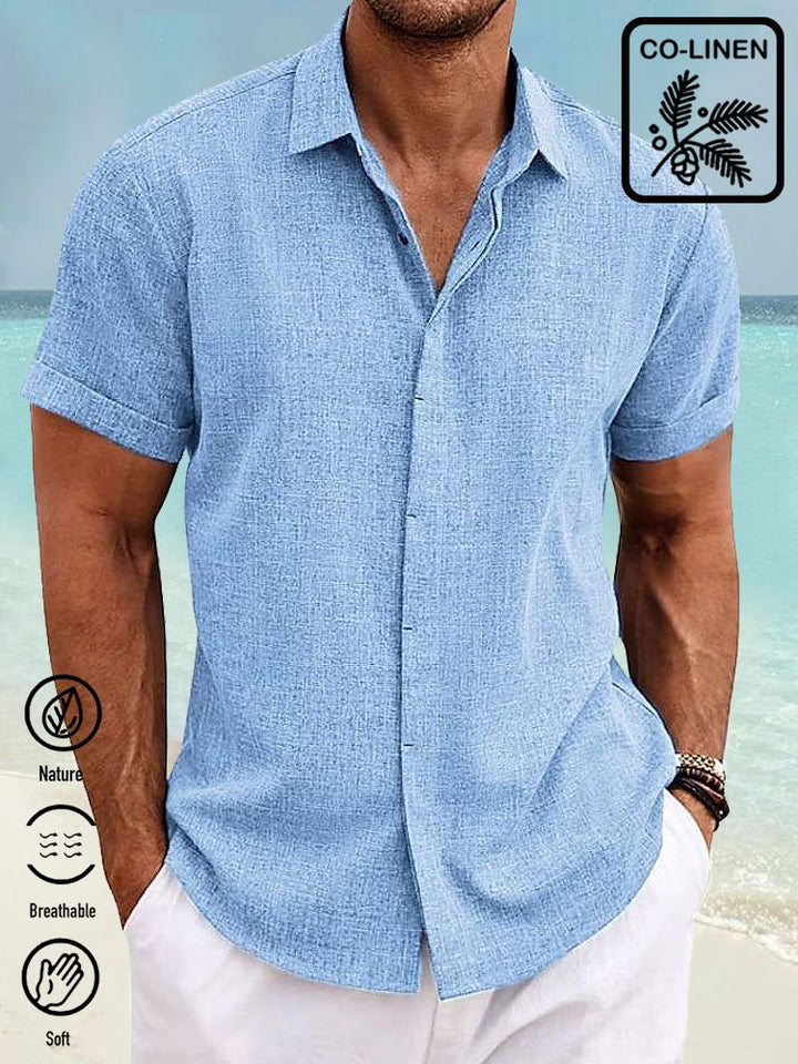 Alohadaddy Basic Cotton Linen Plain Men&