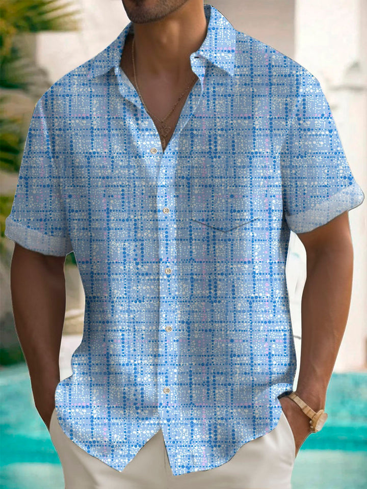 Alohadaddy Retro Geometric Textured Print Men&