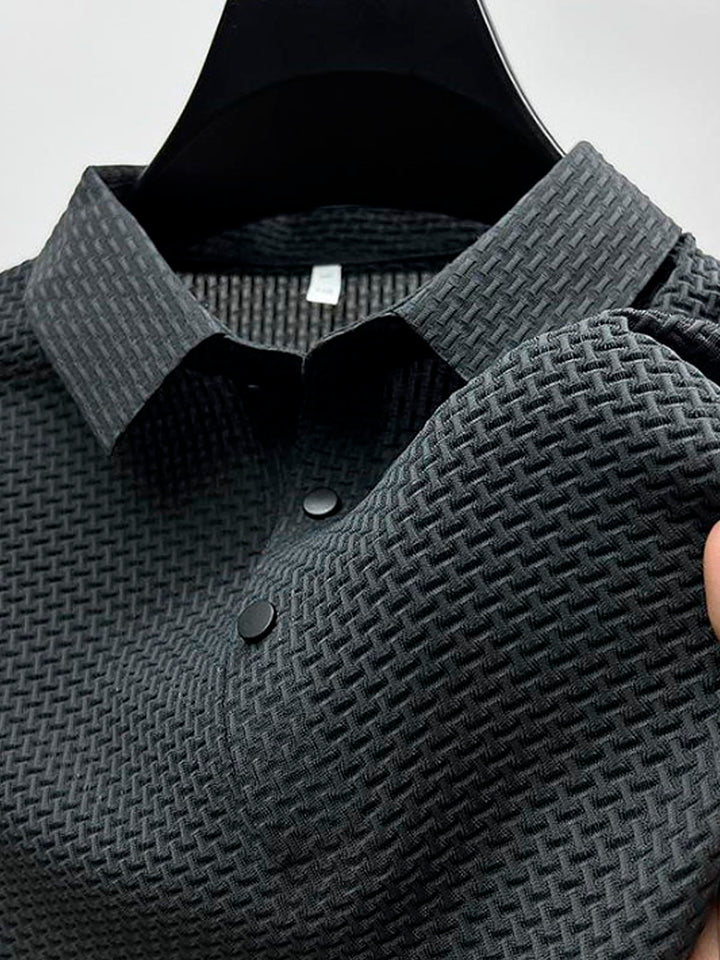Camisa tipo polo con solapa abotonada de seersucker de secado rápido para hombre de Alohadaddy Retro Basics, tallas grandes