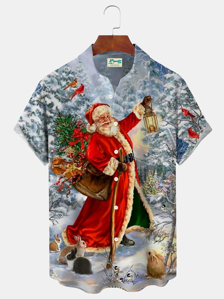 Alohadaddy Christmas Xmas Santa Print Men&
