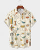 Alohadaddy® Men's Short-Sleeve Button-Down Shirt with Pocket Cocktail Print