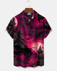 Alohadaddy® Men's Short-Sleeve Button-Down Shirt with Pocket Halloween Print