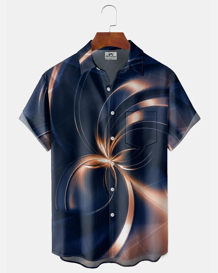Alohadaddy® Casual Abstract Art Light Print Men&