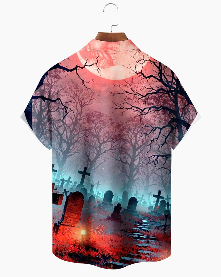 Alohadaddy® Halloween Tombstone Print Men&
